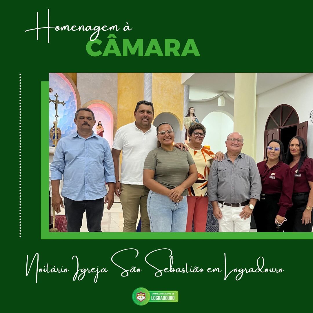 Câmara Municipal é Homenageada no Noitário da Igreja São Sebastião