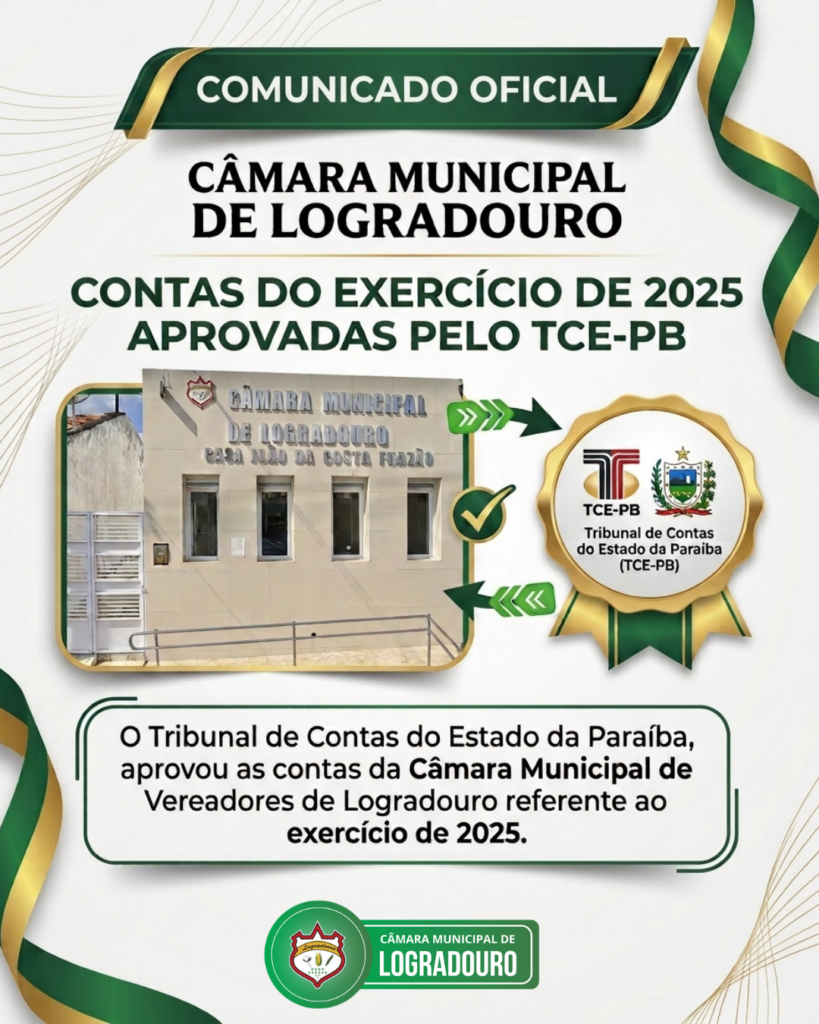 CONTAS APROVADAS DO EXERCÍCIO DE 2025